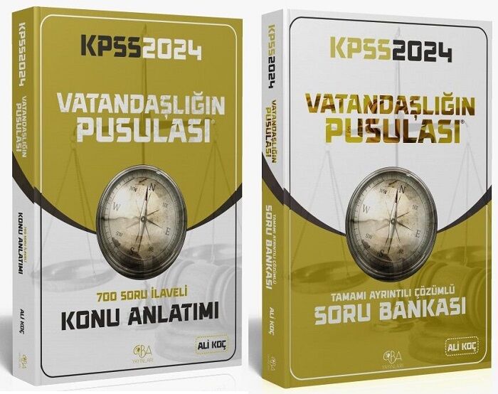 CBA Yayınları 2024 KPSS Vatandaşlığın Pusulası Konu + Soru 2 li Set - Ali Koç CBA Yayınları