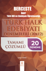 Birdem ÖABT Türk Dili ve Edebiyatı Öğretmenliği Türk Halk Edebiyatı BERCESTE 20 Deneme Çözümlü Birdem Yayıncılık