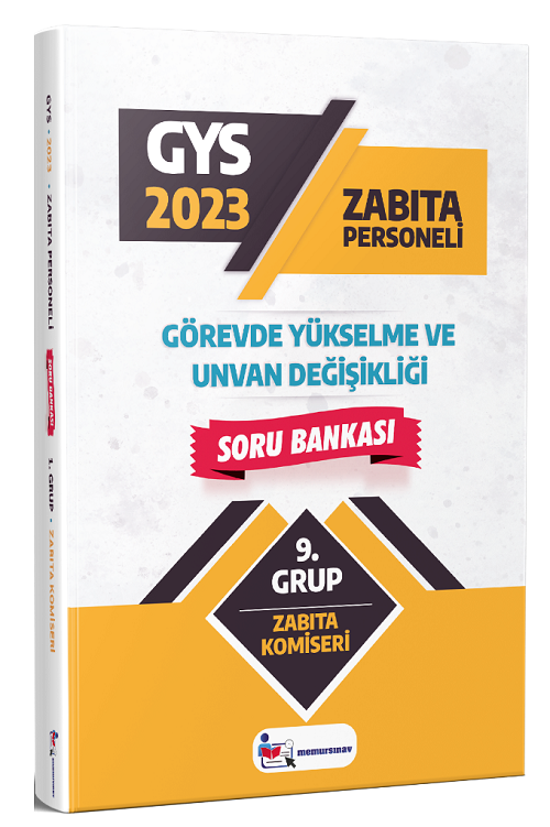 Memur Sınav 2023 GYS Zabıta Komiseri Soru Bankası Görevde Yükselme Memur Sınav