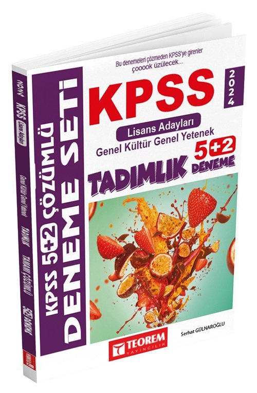 Teorem 2024 KPSS Genel Yetenek Genel Kültür Lisans Tadımlık 5+2 Deneme Çözümlü Teorem Yayıncılık