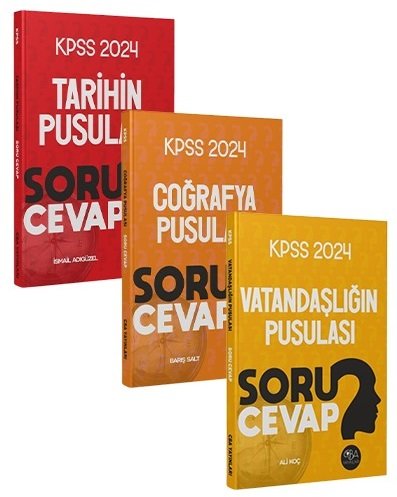 CBA Yayınları 2024 KPSS Tarihin+Coğrafyanın+Vatandaşlığın Pusulası Soru Cevap 3 lü Set - İsmail Adıgüzel, Barış Salt, Ali Koç CBA Yayınları