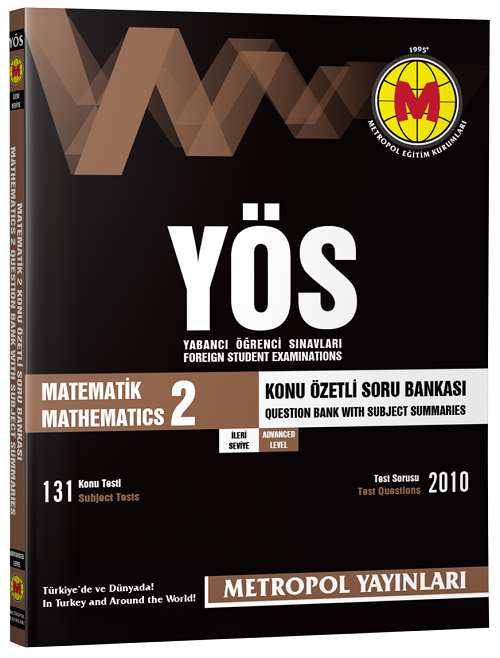 Metropol YÖS Matematik-2 İleri Seviye Konu Özetli Soru Bankası Metropol Yayınları