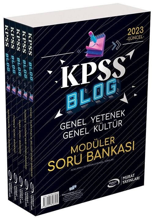 SÜPER FİYAT Murat 2023 KPSS Genel Yetenek Genel Kültür BLOG Soru Bankası Modüler Set Çözümlü Murat Yayınları