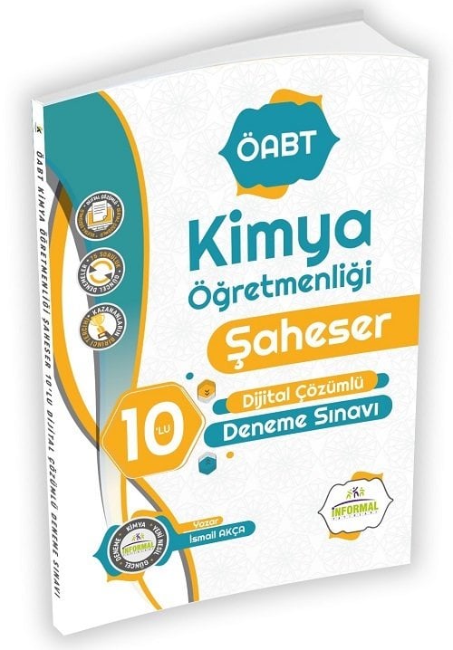 İnformal ÖABT Kimya Öğretmenliği Şaheser 10 Deneme Dijital Çözümlü - İsmail Akça İnformal Yayınları