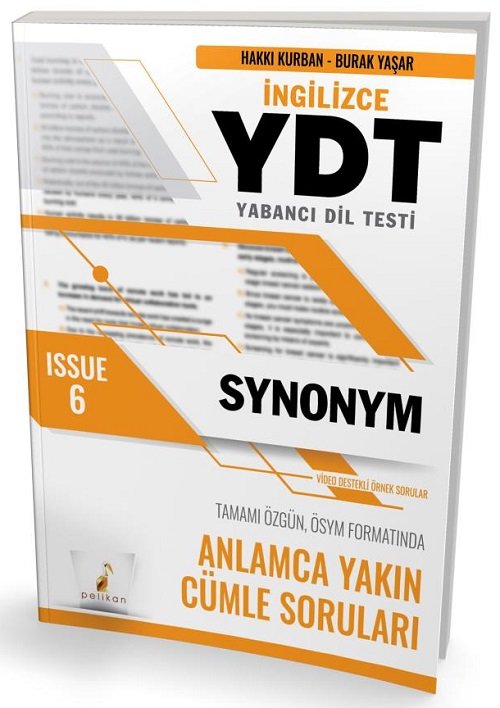 Pelikan YDT İngilizce Synonym Issue-6 Pelikan Yayınları