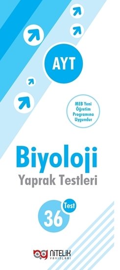 Nitelik YKS AYT Biyoloji Yaprak Test Nitelik Yayınları