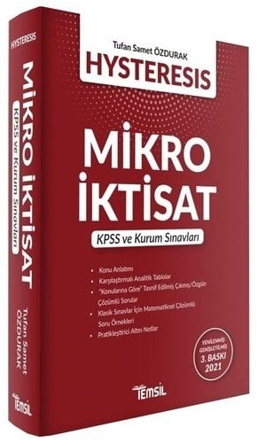 Temsil 2021 KPSS A Grubu Hysteresis Mikro İktisat - Tufan Samet Özdurak 3. Baskı Temsil Yayınları