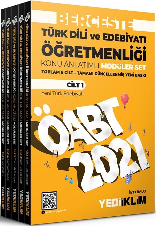 Yediiklim 2021 ÖABT Türk Dili ve Edebiyatı Öğretmenliği Berceste Konu Anlatımlı Modüler Set Yediiklim Yayınları