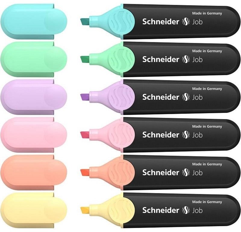Schneider Job 150 Fosforlu Kalem Pastel 6 lı Set