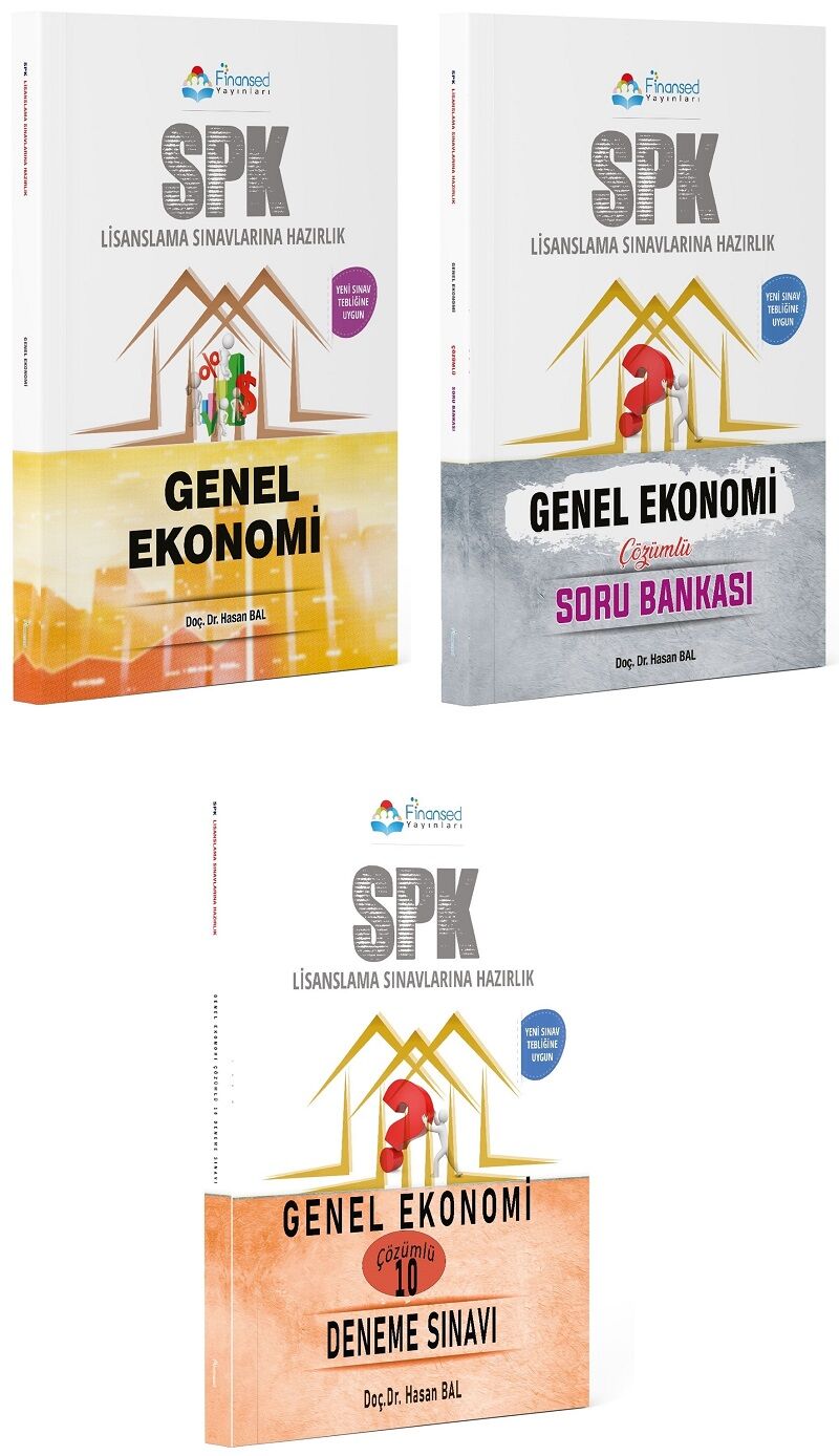 Finansed SPK Genel Ekonomi Konu + Soru + Deneme + 10 Deneme 3 lü Set Finansed Yayınları