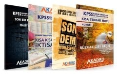 A Kadro KPSS A Grubu ve Kurum Sınavları Son Tekrar Notları 4 Kitap Set A Kadro Yayınları