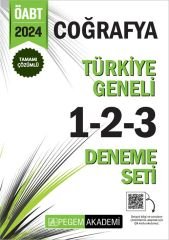 Pegem 2024 ÖABT Coğrafya Öğretmenliği Türkiye Geneli 3 Deneme (1-2-3) Pegem Akademi Yayınları