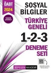 Pegem 2024 ÖABT Sosyal Bilgiler Öğretmenliği Türkiye Geneli 3 Deneme (1-2-3) Pegem Akademi Yayınları