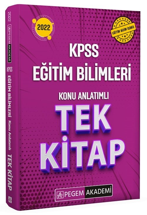 Pegem 2022 KPSS Eğitim Bilimleri Konu Anlatımlı Tek Kitap Pegem Akademi Yayınları