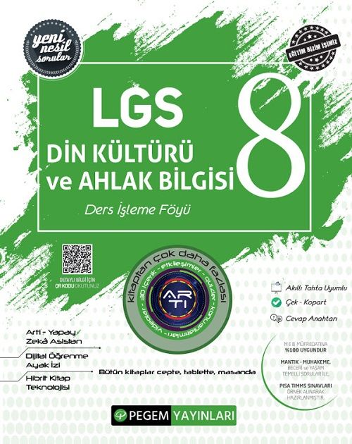 Pegem 8. Sınıf LGS Din Kültürü ve Ahlak Bilgisi Ders İşleme Föyü Pegem Akademi Yayınları