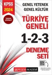 Pegem 2024 KPSS Genel Yetenek Genel Kültür Türkiye Geneli 3 Deneme (1-2-3) Pegem Akademi Yayınları