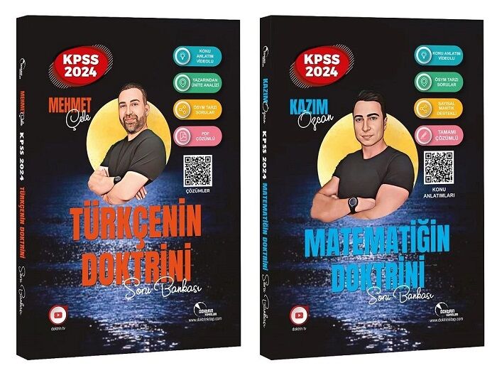Doktrin 2024 KPSS Türkçe+Matematik Doktrin Soru 2 li Set Doktrin Yayınları