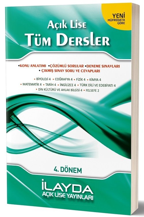 İlayda Açık Lise 4. Dönem Tüm Dersler Konu Anlatımlı Soru Bankası İlayda Yayınları