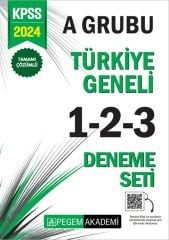 Pegem 2024 KPSS A Grubu Türkiye Geneli 3 Deneme (1-2-3) Pegem Akademi Yayınları