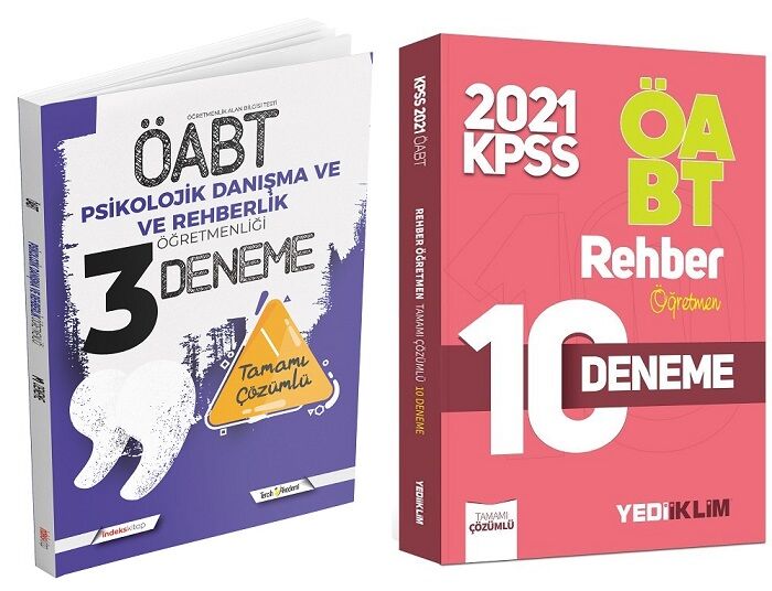 SÜPER FİYAT İndeks Akademi + Yediiklim ÖABT Rehberlik 3+10 Deneme 2 li Set İndeks Akademi + Yediiklim Yayınları