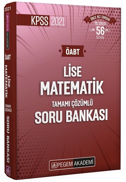 Pegem 2021 ÖABT Lise Matematik Soru Bankası Çözümlü Pegem Akademi Yayınları