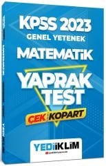 Yediiklim 2023 KPSS Matematik Yaprak Test Çek Kopart Yediiklim Yayınları