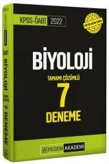 Pegem 2022 ÖABT Biyoloji Öğretmenliği 7 Deneme Çözümlü Pegem Akademi Yayınları