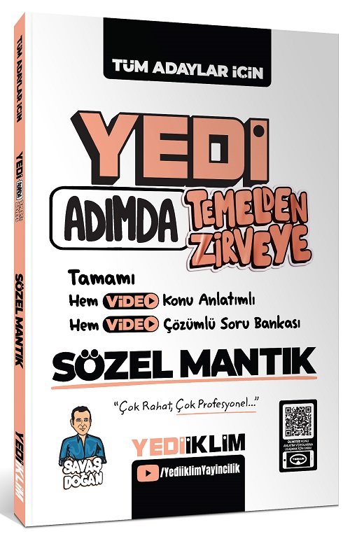 Yediiklim KPSS DGS ALES YKS Yedi Adımda Sözel Mantık Konu Anlatımlı Soru Bankası Video Çözümlü - Savaş Doğan Yediiklim Yayınları