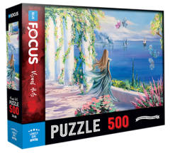 500 Parça Puzzle - Lonely Girl Yalnız Kız Blue Focus Games