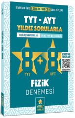 Yıldız Sorular YKS TYT AYT Fizik 8+8 Deneme Video Çözümlü Yıldız Sorular