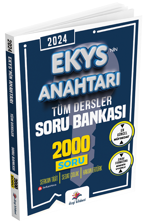 Dizgi Kitap 2024 MEB EKYS'nin Anahtarı 2000 Soru Bankası - Serkan Yiğit Dizgi Kitap