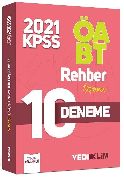 SÜPER FİYAT Yediiklim 2021 ÖABT Rehber Öğretmenliği 10 Deneme Tamamı Çözümlü Yediiklim Yayınları