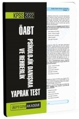 Pegem 2022 ÖABT Psikolojik Danışma ve Rehberlik Yaprak Test Pegem Akademi Yayınları