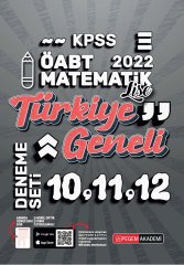 SÜPER FİYAT Pegem 2022 ÖABT Lise Matematik Öğretmenliği Türkiye Geneli 3 Deneme (10-11-12) Pegem Akademi Yayınları