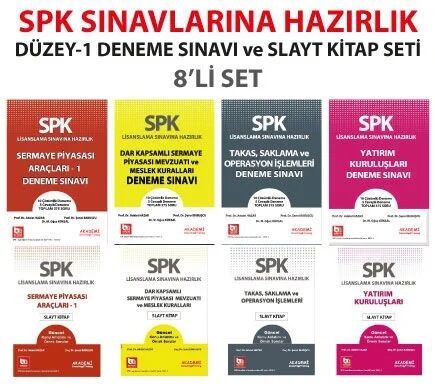 Akademi SPK Deneme + Slayt 8 li Set Akademi Consulting Yayınları