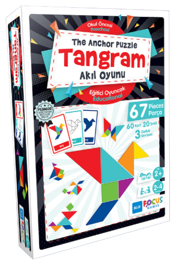 Tangram 60 Parça Puzzle - The Anchor Puzzle Blue Focus Games