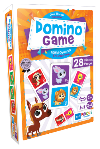 Domino Game 28 Parça Puzzle Blue Focus Games