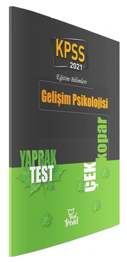 SÜPER FİYAT Yeni Trend 2021 KPSS Eğitim Bilimleri Gelişim Psikolojisi Yaprak Test Yeni Trend Yayınları