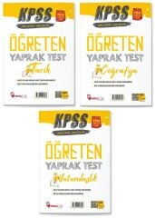 Hoca Kafası KPSS Tarih+Coğrafya+Vatandaşlık Öğreten Yaprak Test 3 lü Set Hoca Kafası Yayınları