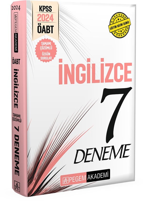 Pegem 2024 ÖABT İngilizce Öğretmenliği 7 Deneme Çözümlü Pegem Akademi Yayınları