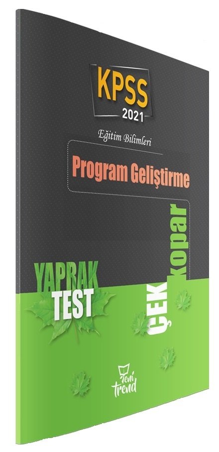 SÜPER FİYAT Yeni Trend 2021 KPSS Eğitim Bilimleri Program Geliştirme Yaprak Test Yeni Trend Yayınları