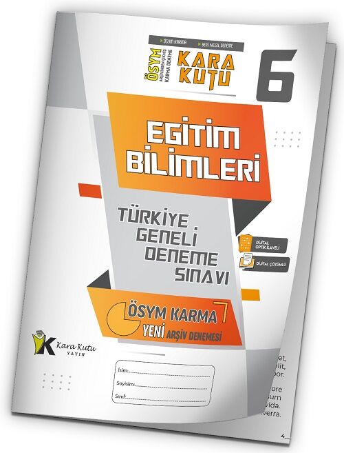 İnformal KPSS Eğitim Bilimleri Kara Kutu Türkiye Geneli Deneme 6. Kitapçık Dijital Çözümlü İnformal Yayınları