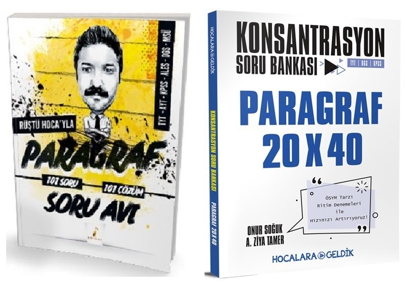 SÜPER FİYAT Pelikan + Hocalara Geldik KPSS DGS ALES YKS Rüştü Hocayla Paragraf Soru Avı 2 li Set - Rüştü Bayındır Pelikan + Hocalara Geldik