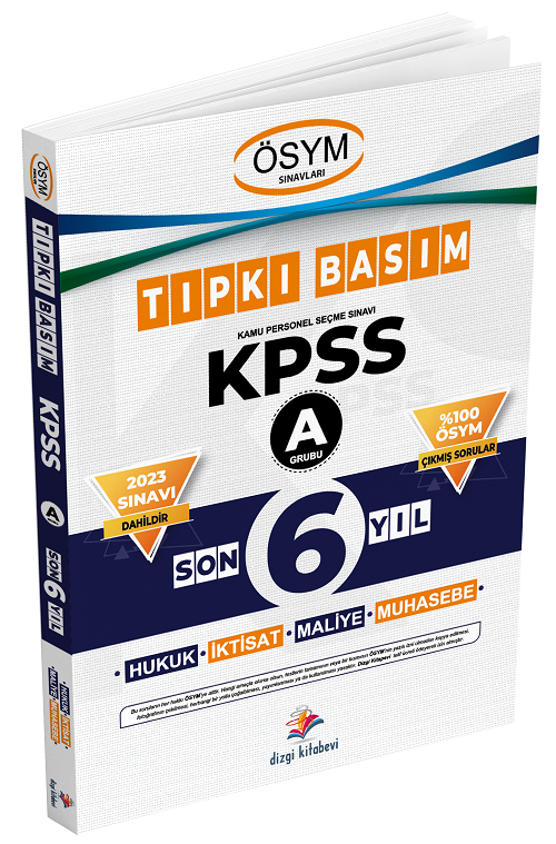 Dizgi Kitap KPSS A Grubu Tıpkı Basım Son 5 Yıl Çıkmış Sorular Dizgi Kitap