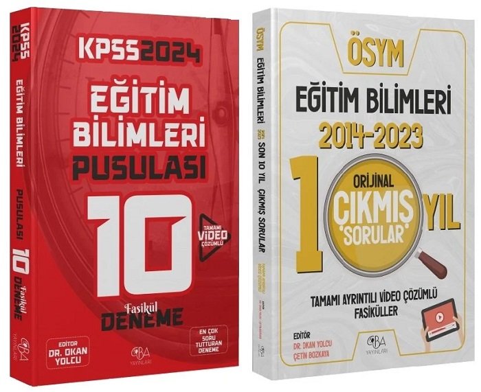 CBA Yayınları 2024 KPSS Eğitim Bilimleri 10 Deneme + Son 10 Yıl Çıkmış Sorular 2 li Set CBA Yayınları