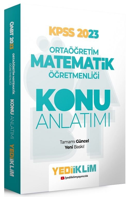 Yediiklim 2023 ÖABT Lise Ortaöğretim Matematik Öğretmenliği Konu Anlatımı Yediiklim Yayınları