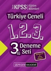 Pegem 2019 KPSS Eğitim Bilimleri Türkiye Geneli 3 Deneme (1.2.3) Pegem Akademi Yayınları