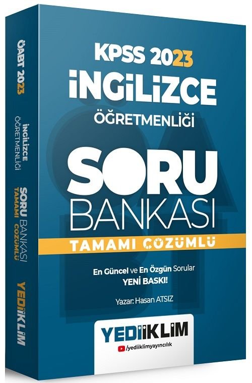 Yediiklim 2023 ÖABT İngilizce Öğretmenliği Soru Bankası Çözümlü Yediiklim Yayınları