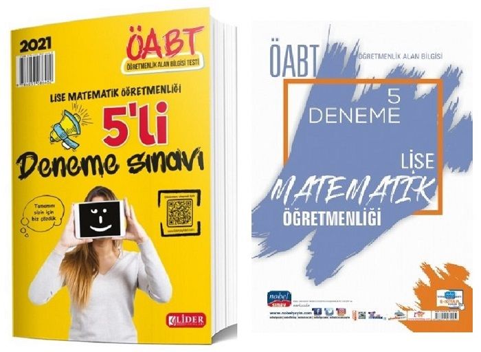 SÜPER FİYAT Lider + Nobel ÖABT Lise Matematik 5+5 Deneme 2 li Set Lider + Nobel Sınav Yayınları