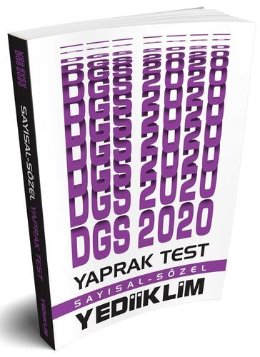 Yediiklim 2020 DGS Yaprak Test Yediiklim Yayınları